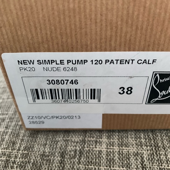 Louboutin Simple Pump 120 Patent Calf Nude 6248 - Picture 5 of 6